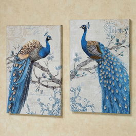 Set 2 tablouri decorative, TRD020, Canvas, Lemn, Multicolor