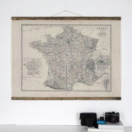 Tablou decorativ, Map118, Lemn, Piele ecologica, Multicolor