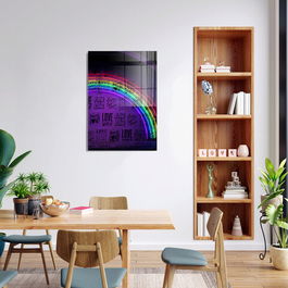 Tablou decorativ, 1467, Sticla temperata, 30 x 45 cm, Multicolor