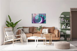 Tablou decorativ, 1222, Sticla temperata, 50 x 70 cm, Multicolor