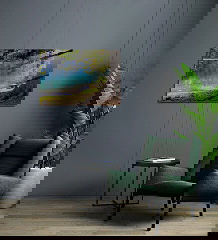 Tablou decorativ, 1431, Sticla temperata, 50 x 70 cm, Multicolor