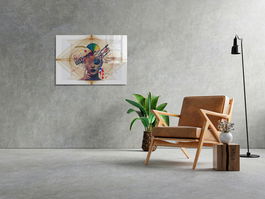 Tablou decorativ, 1211, Sticla temperata, 70 x 100 cm, Multicolor