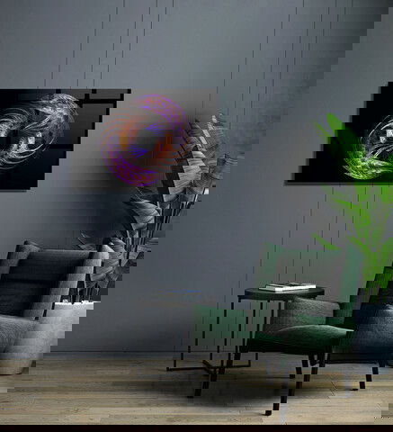 Tablou decorativ, 1212, Sticla temperata, 70 x 100 cm, Multicolor