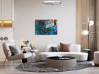 Tablou decorativ, 1380, Sticla temperata, 70 x 100 cm, Multicolor
