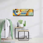 Tablou decorativ, 3090ABSC, Canvas, Lemn, Multicolor
