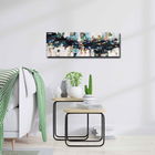 Tablou decorativ, 3090ABSC, Canvas, Lemn, Multicolor