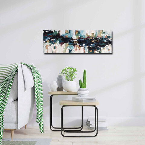 Tablou decorativ, 3090ABSC, Canvas, Lemn, Multicolor