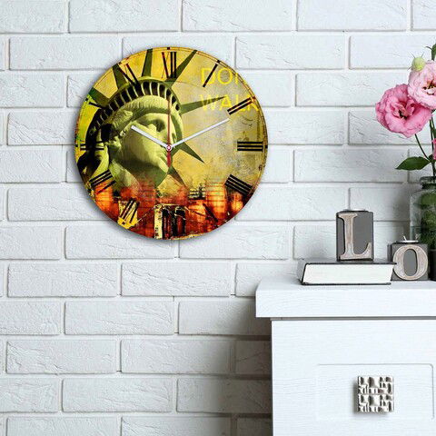 Ceas de perete, 3030MS-006, MDF, ø30 cm, Multicolor