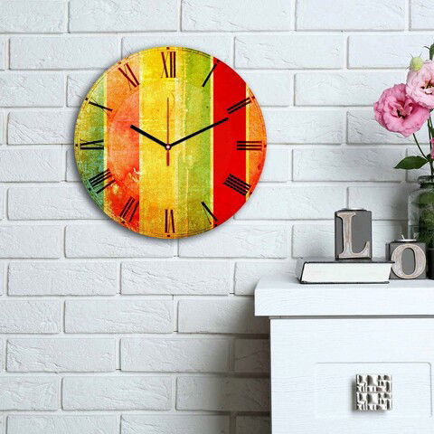 Ceas de perete, 3030MS-030, MDF, ø30 cm, Multicolor