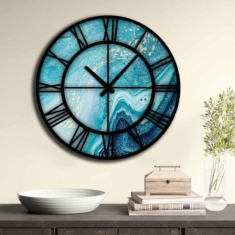 Ceas de perete, 5050MS-021, MDF, ø50 cm, Multicolor
