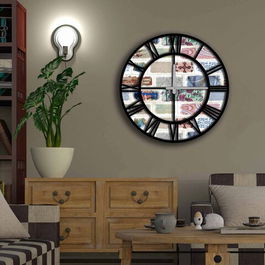 Ceas de perete, 5050MS-074, MDF, ø50 cm, Multicolor