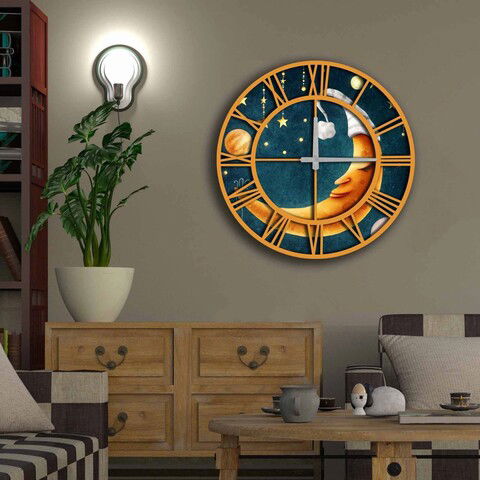 Ceas de perete, 5050MS-083, MDF, ø50 cm, Multicolor