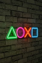 Decoratiune luminoasa LED, Play Station, Benzi flexibile de neon, DC 12 V, Multicolor