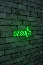 Decoratiune luminoasa LED, Create, Benzi flexibile de neon, DC 12 V, Verde