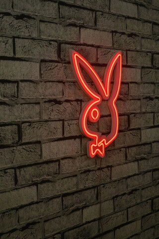Decoratiune luminoasa LED, Playboy, Benzi flexibile de neon, DC 12 V, Rosu