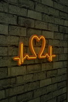 Decoratiune luminoasa LED, Love Rhythm, Benzi flexibile de neon, DC 12 V, Galben