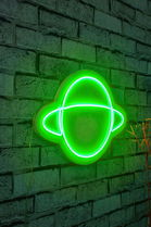 Decoratiune luminoasa LED, Saturn, Benzi flexibile de neon, DC 12 V, Verde