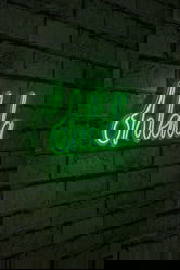 Decoratiune luminoasa LED, Oh La La, Benzi flexibile de neon, DC 12 V, Verde