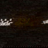 Decoratiune luminoasa LED, Oh La La, Benzi flexibile de neon, DC 12 V, Galben