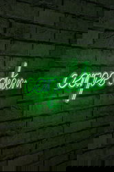 Decoratiune luminoasa LED, Carpe Diem, Benzi flexibile de neon, DC 12 V, Verde