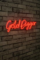 Decoratiune luminoasa LED, Gold Digger, Benzi flexibile de neon, DC 12 V, Rosu