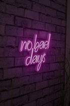 Decoratiune luminoasa LED, No Bad Days, Benzi flexibile de neon, DC 12 V, Roz