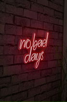 Decoratiune luminoasa LED, No Bad Days, Benzi flexibile de neon, DC 12 V, Rosu