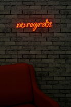 Decoratiune luminoasa LED, No Regrets, Benzi flexibile de neon, DC 12 V, Rosu