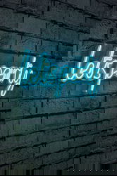 Decoratiune luminoasa LED, Lets Party, Benzi flexibile de neon, DC 12 V, Albastru