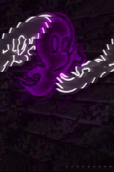 Decoratiune luminoasa LED, Casper The Friendly Ghost, Benzi flexibile de neon, DC 12 V, Roz