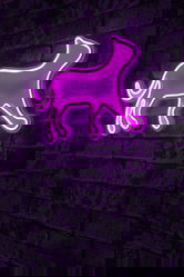 Decoratiune luminoasa LED, Kitty the Cat, Benzi flexibile de neon, DC 12 V, Roz