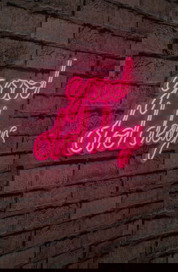 Decoratiune luminoasa LED, Good Old Days, Benzi flexibile de neon, DC 12 V, Roz