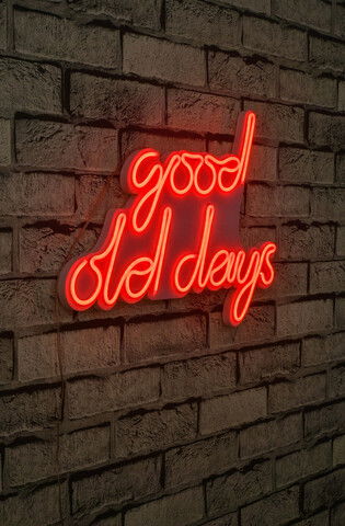 Decoratiune luminoasa LED, Good Old Days, Benzi flexibile de neon, DC 12 V, Rosu