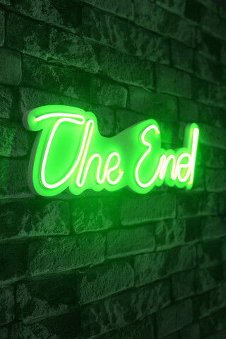 Decoratiune luminoasa LED, The End, Benzi flexibile de neon, DC 12 V, Verde