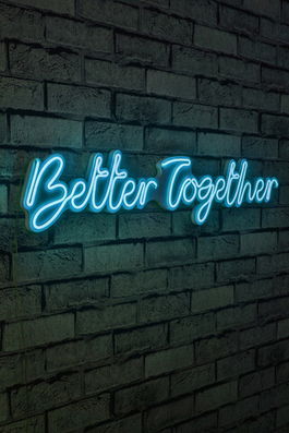 Decoratiune luminoasa LED, Better Together, Benzi flexibile de neon, DC 12 V, Albastru