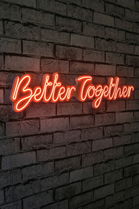 Decoratiune luminoasa LED, Better Together, Benzi flexibile de neon, DC 12 V, Rosu