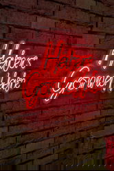 Decoratiune luminoasa LED, Haters Gonna Hate, Benzi flexibile de neon, DC 12 V, Rosu