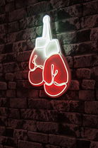 Decoratiune luminoasa LED, Boxer, Benzi flexibile de neon, DC 12 V, Rosu alb