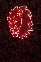 Decoratiune luminoasa LED, Lion, Benzi flexibile de neon, DC 12 V, Rosu