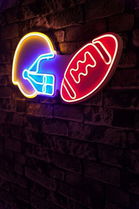Decoratiune luminoasa LED, NFL Football Red, Benzi flexibile de neon, DC 12 V, Multicolor