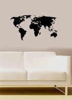 Sticker decorativ, OBS-094, Vinilin, 70 x 36 cm, Negru