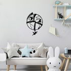 Decoratiune de perete, Travel The World, Metal, Dimensiune: 46 x 66 cm, Negru