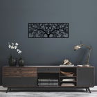 Decoratiune de perete, Tree, Metal, Dimensiune: 82 x 30 cm, Negru