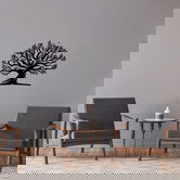 Decoratiune de perete, Monumental Tree 18, Metal, Dimensiune: 67 x 54 cm, Negru