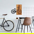 Decoratiune de perete, Historical Floral Bike, Lemn/metal, Dimensiune: 60 x 58 cm, Nuc / Negru