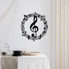 Decoratiune de perete, Musical 2, Metal, Dimensiune: 63 x 70 cm, Negru