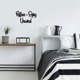 Decoratiune de perete, Relax, MDF, Relax: 29 x 18 cm, Negru