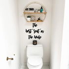Decoratiune de perete, The Best Seat İn The House, MDF, 17 x 15 cm, Negru