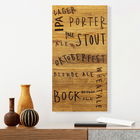 Decoratiune de perete, Lager Ipa Porter Pale Ale, Lemn, Dimensiune: 30 x 3 x 58 cm, Nuc / Negru