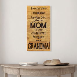 Decoratiune de perete, The Only Thing Better Than, Lemn, Dimensiune: 30 x 3 x 58 cm, Nuc / Negru
